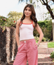 Katie J NYC Girls Livi Racerback True Red/Pink Cami Girls Casual Tops Katie J NYC Pink Y/S (7/8)