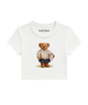 Katie J NYC Girls Bear Baby Tee Girls Casual Tops Katie J NYC White Y/S (7/8)