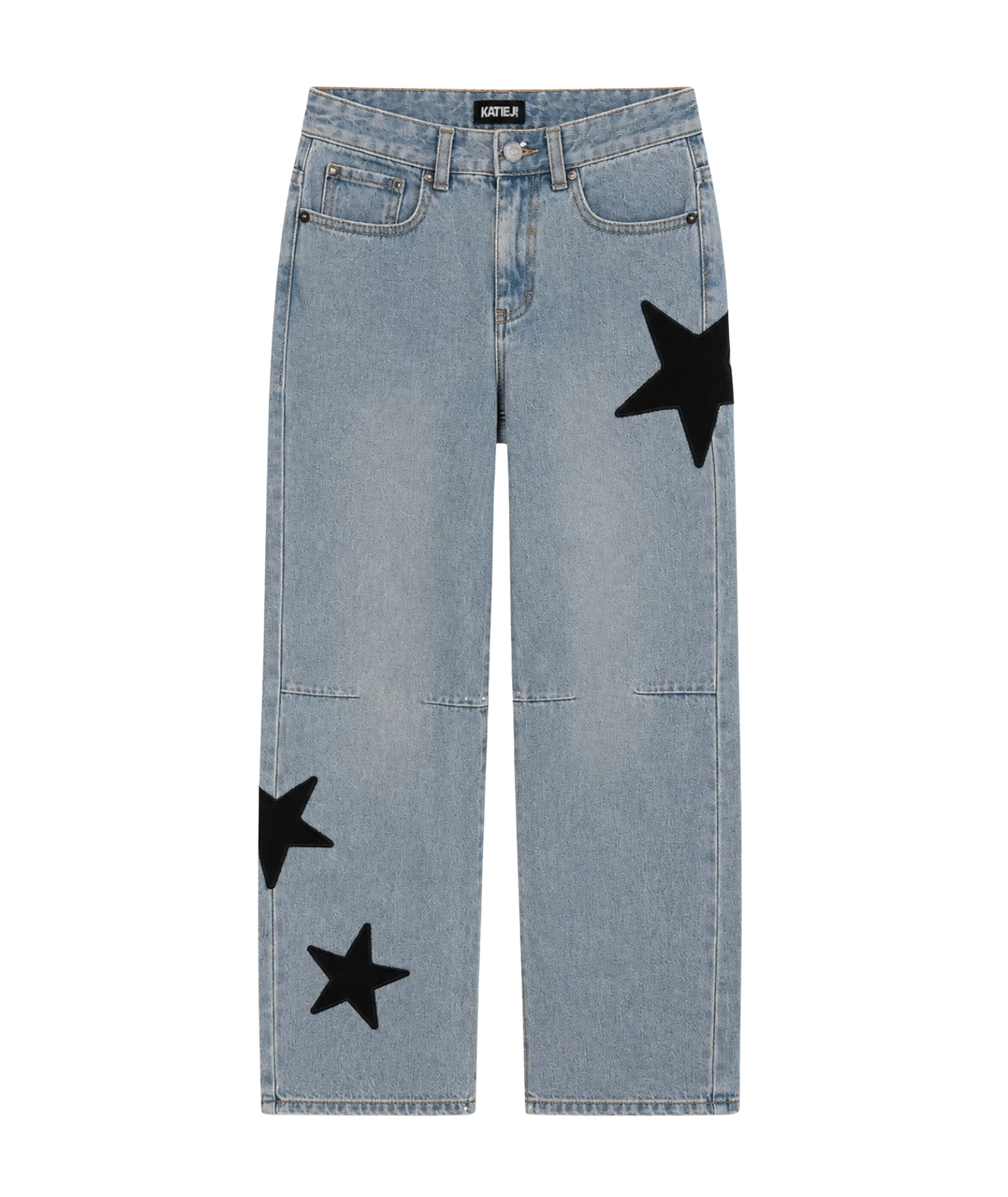 Katie J NYC Girls Philly Black Mid Wash Star Jeans