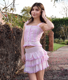 FBZ Girls Cameron Pink Floral Lace Tank Girls Casual Tops FBZ Flowers By Zoe