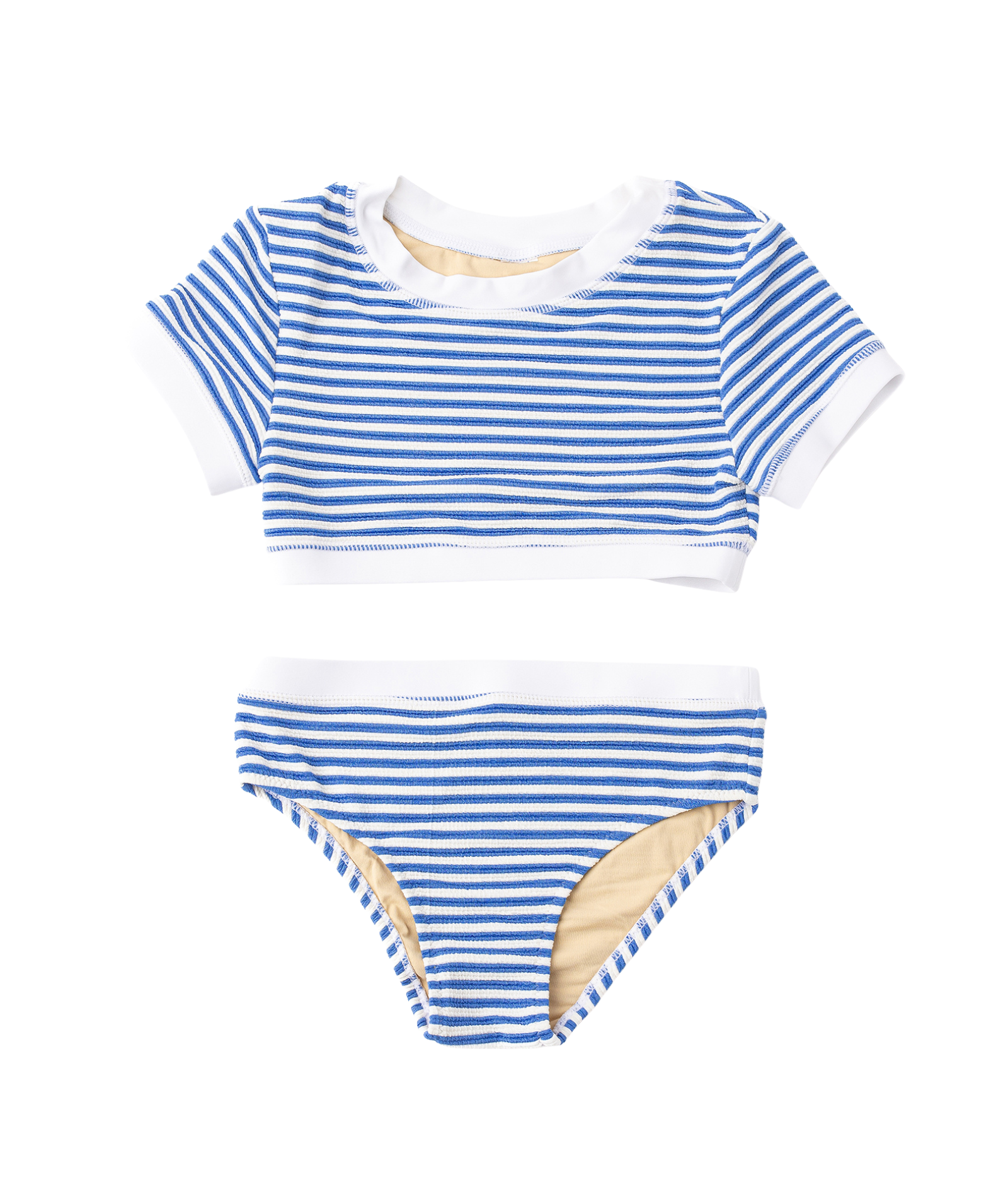 Carys Ribbed Crop 2 Piece Cobalt Striped Accessories Shade Critters Striped Y/S (7/8)