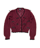 FBZ Girls Eliza Burgundy Bow Cardigan Girls Casual Tops FBZ Flowers By Zoe Burgundy Y/S (7/8)