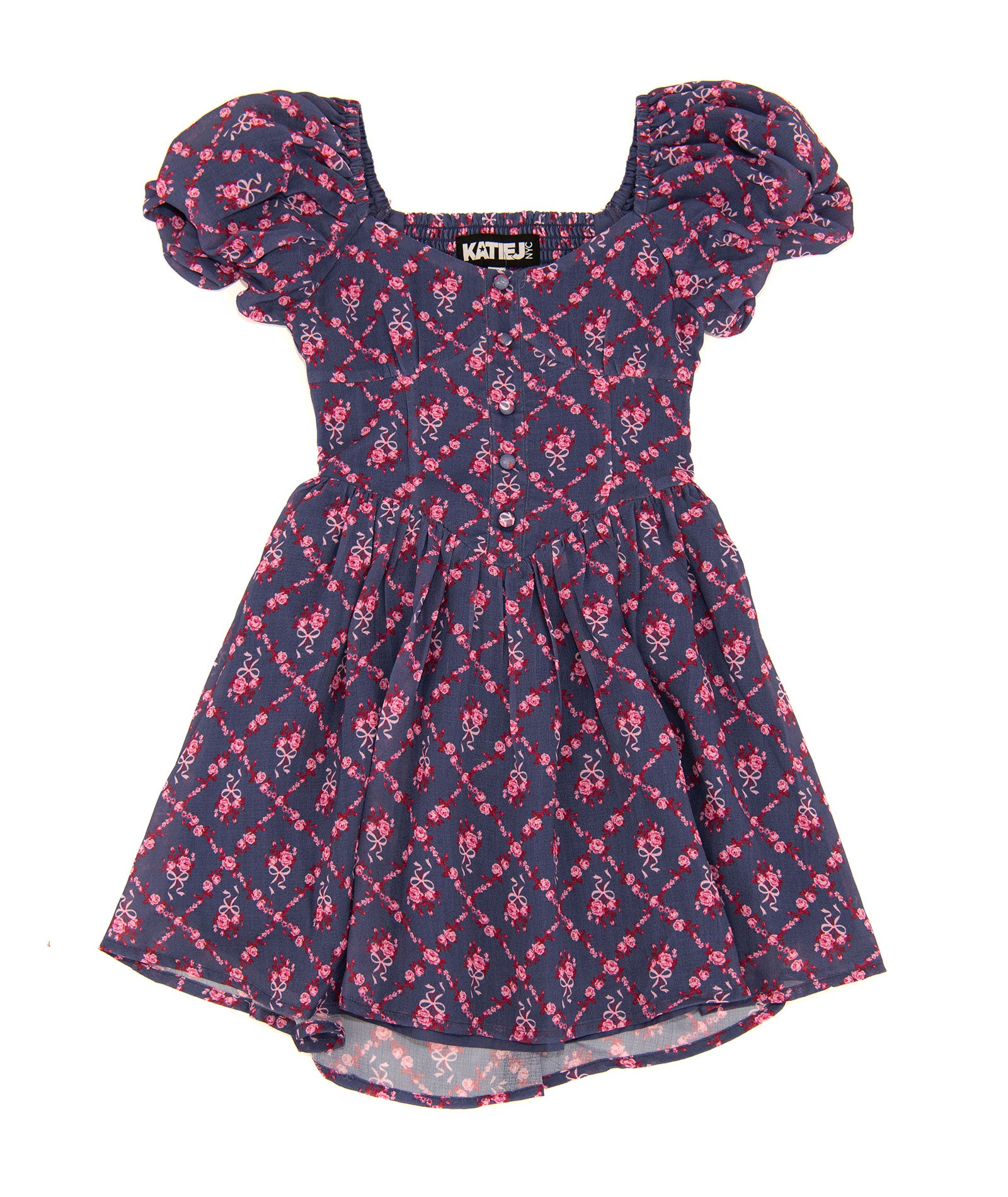 Katie J NYC Girls Sailboat Trellis Greta Dress Girls Casual Dresses Katie J NYC