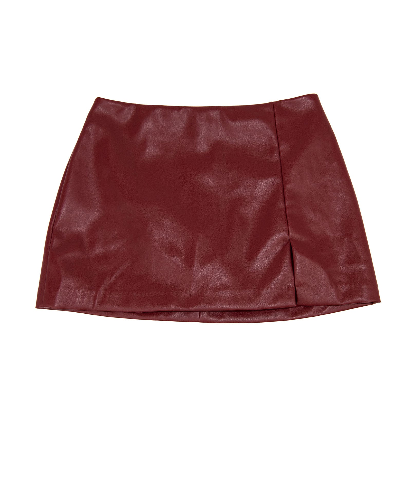 8apart Women Paula Vegan Leather Skirt With Slit Womens Casual Bottoms 8apart Red Juniors/Women S