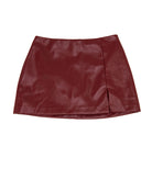 8apart Women Paula Vegan Leather Skirt With Slit Womens Casual Bottoms 8apart Red Juniors/Women S