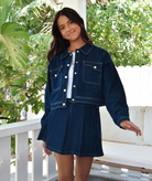 Mini Dreamers Girls Nikkii Denim Jacket and Skirt Girls Casual Tops Mini Dreamers Denim Y/S (7/8)