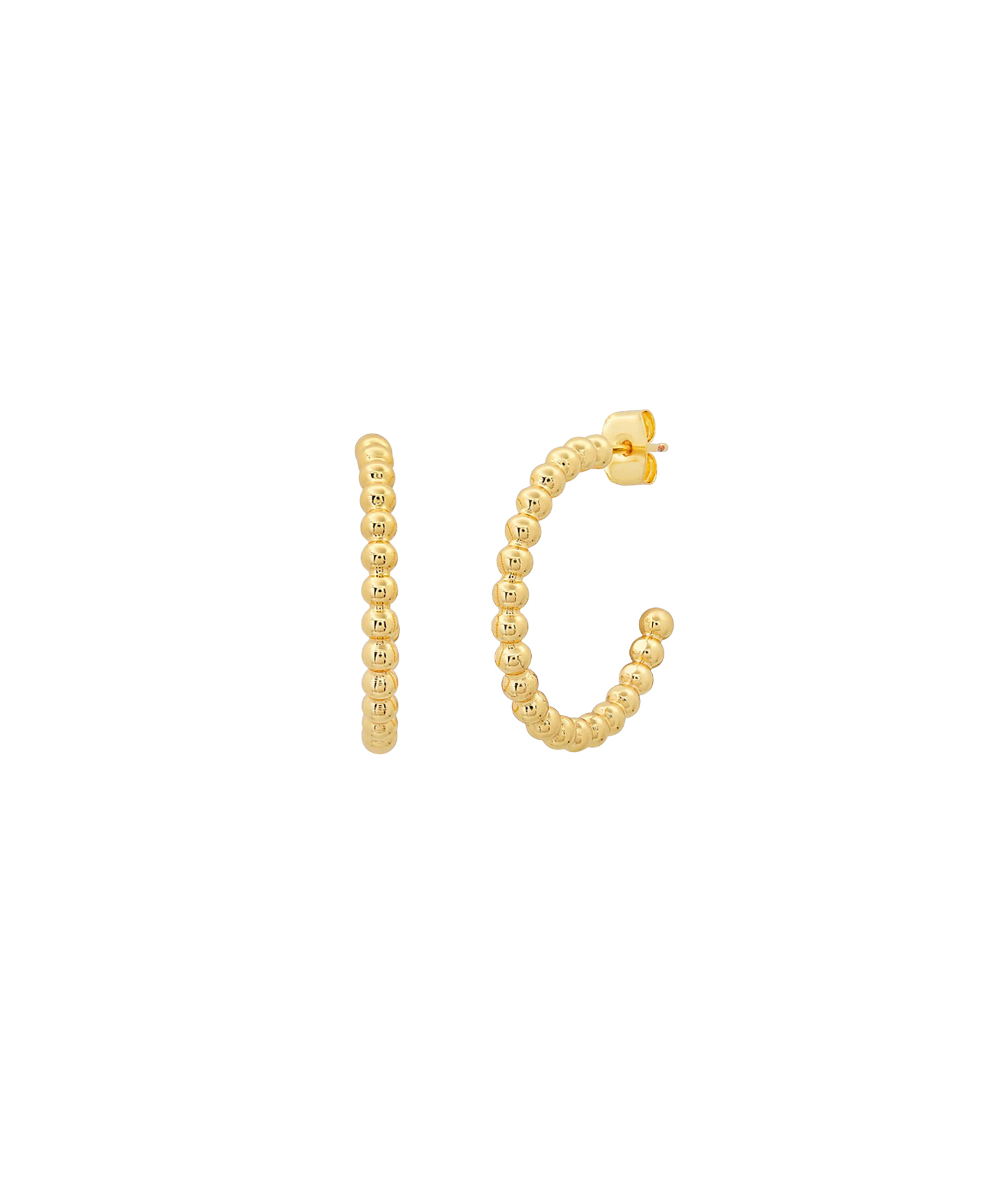 TAI Small Gold Ball Hoops