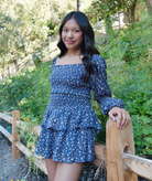 Katie J NYC Girls Midnight Ditsy Long Sleeve Lainey Dress Girls Casual Dresses Katie J NYC