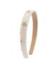Bari Lynn Headband Full Pearl Star Charms Accessories Bari Lynn White