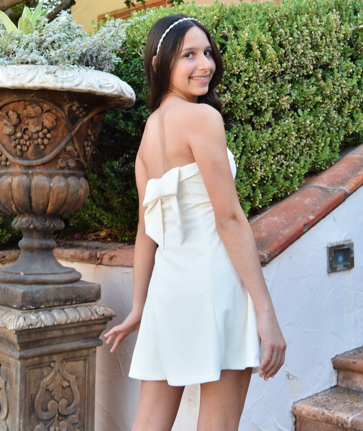 Theme Girls Yael Winter White Bow Back Dress Girls Special Dresses Theme-NYC White Y/S (7/8)