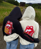 Rowdy Sprout Girls Rolling Stones Tongue Hoodie Bone Girls Casual Tops Rowdy Sprout