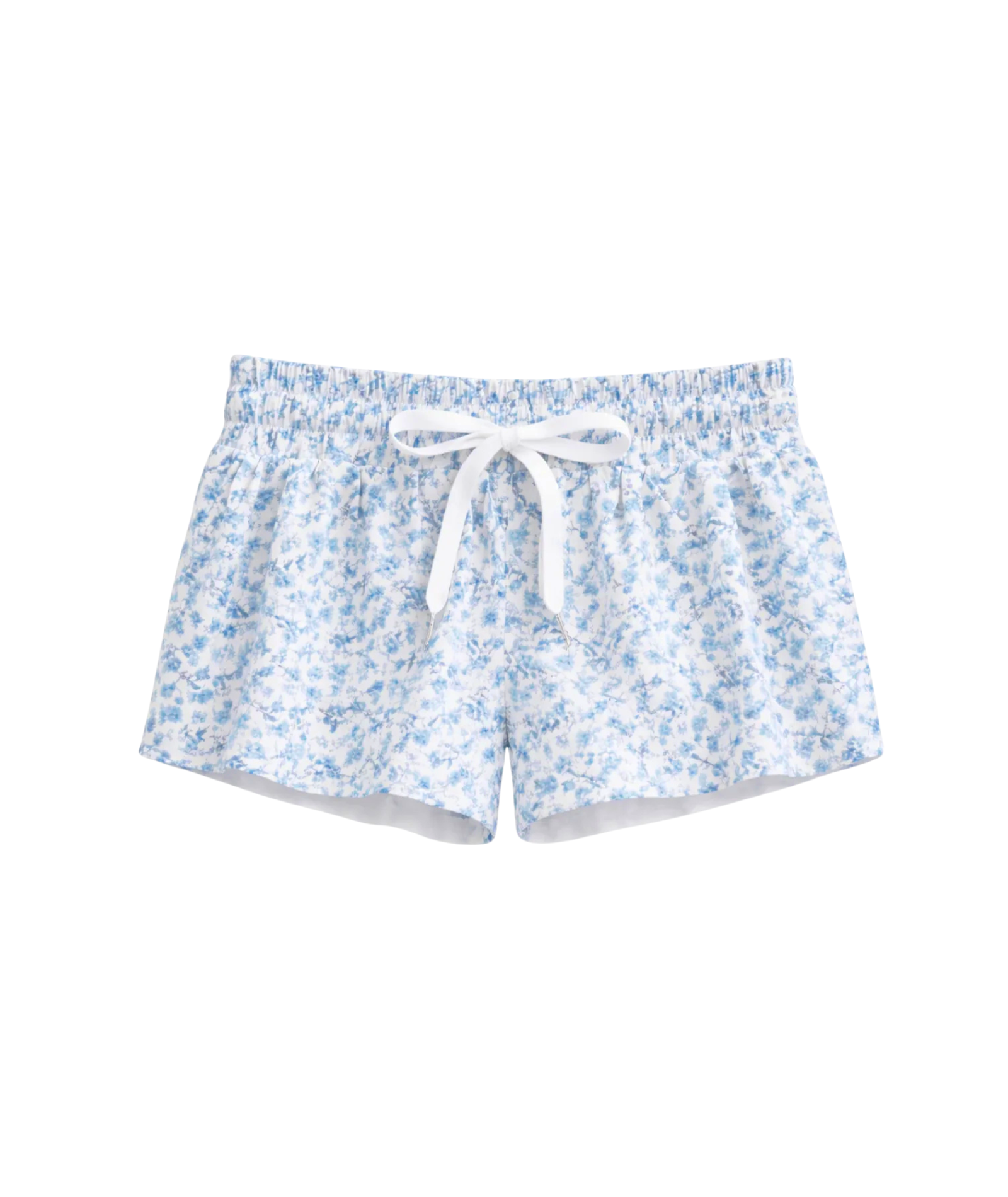 Katie J NYC Girls Blue Mini Toile Farrah Shorts Girls Casual Bottoms Katie J NYC Floral Y/S (7/8)
