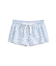 Katie J NYC Girls Blue Mini Toile Farrah Shorts Girls Casual Bottoms Katie J NYC Floral Y/S (7/8)