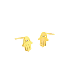 TAI Simple Single CZ Hamsa Studs Jewelry - Trend TAI Gold