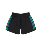 Aviator Nation Kids 5 Stripe Flex Jogger Shorts Black Girls Casual Bottoms Aviator Nation