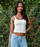 8apart Women May Pink Floral Bow Tank Womens Casual Tops 8apart Floral Juniors/Women S/M