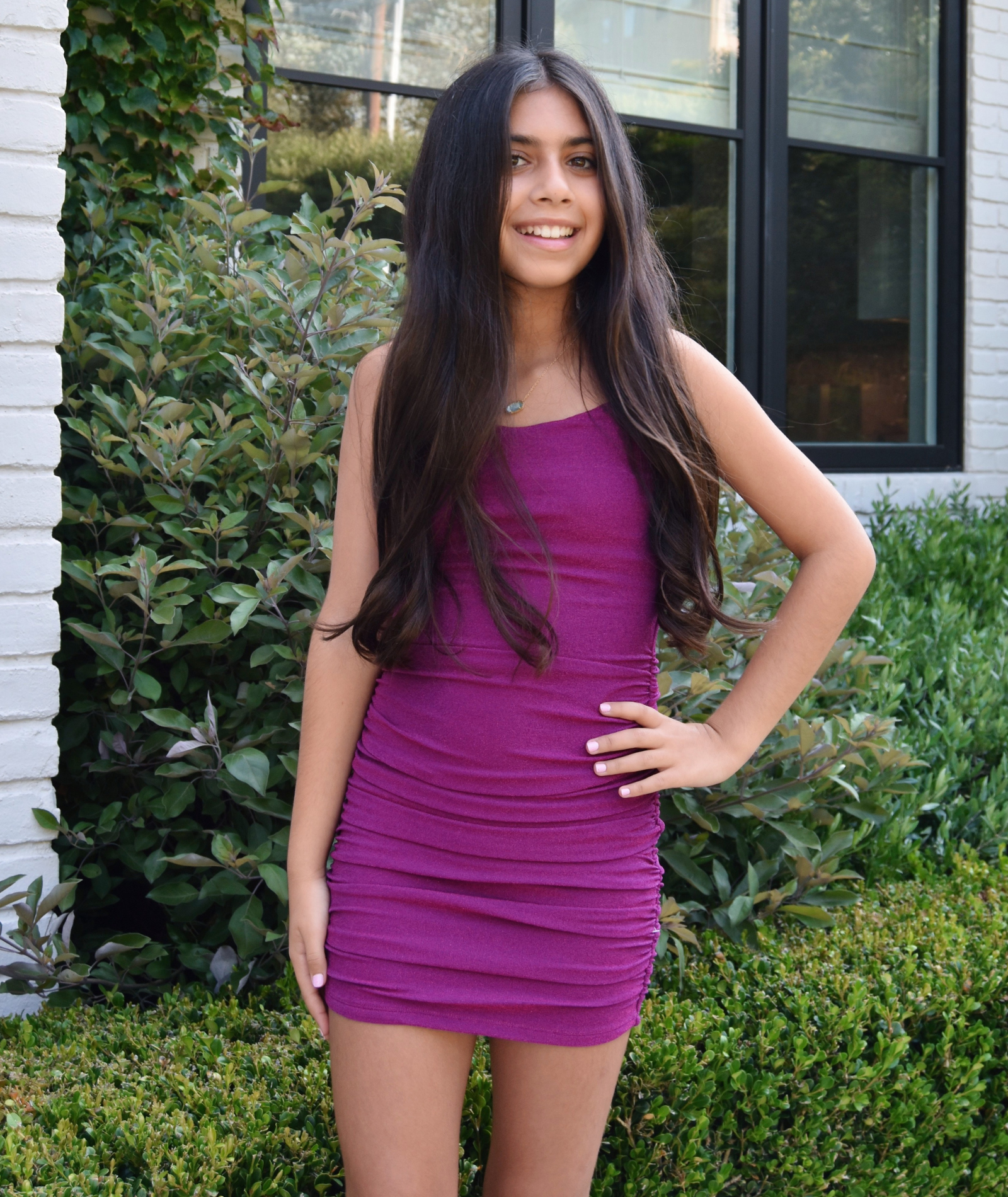 Gold Rush NYC Girls Skylar Dress Girls Special Dresses Gold Rush NYC Magenta Y/S (7/8)
