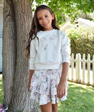 Summer Loving Girls Saline Skirt Dusty Flower Girls Casual Bottoms Summer Loving