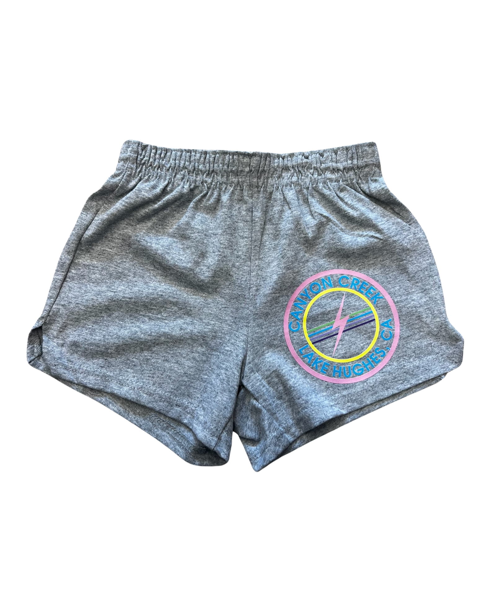 Girls Canyon Creek Nation Stamp Grey Camp Shorts Girls Casual Bottoms Frankie's Exclusives Grey Y/XS (5/6)