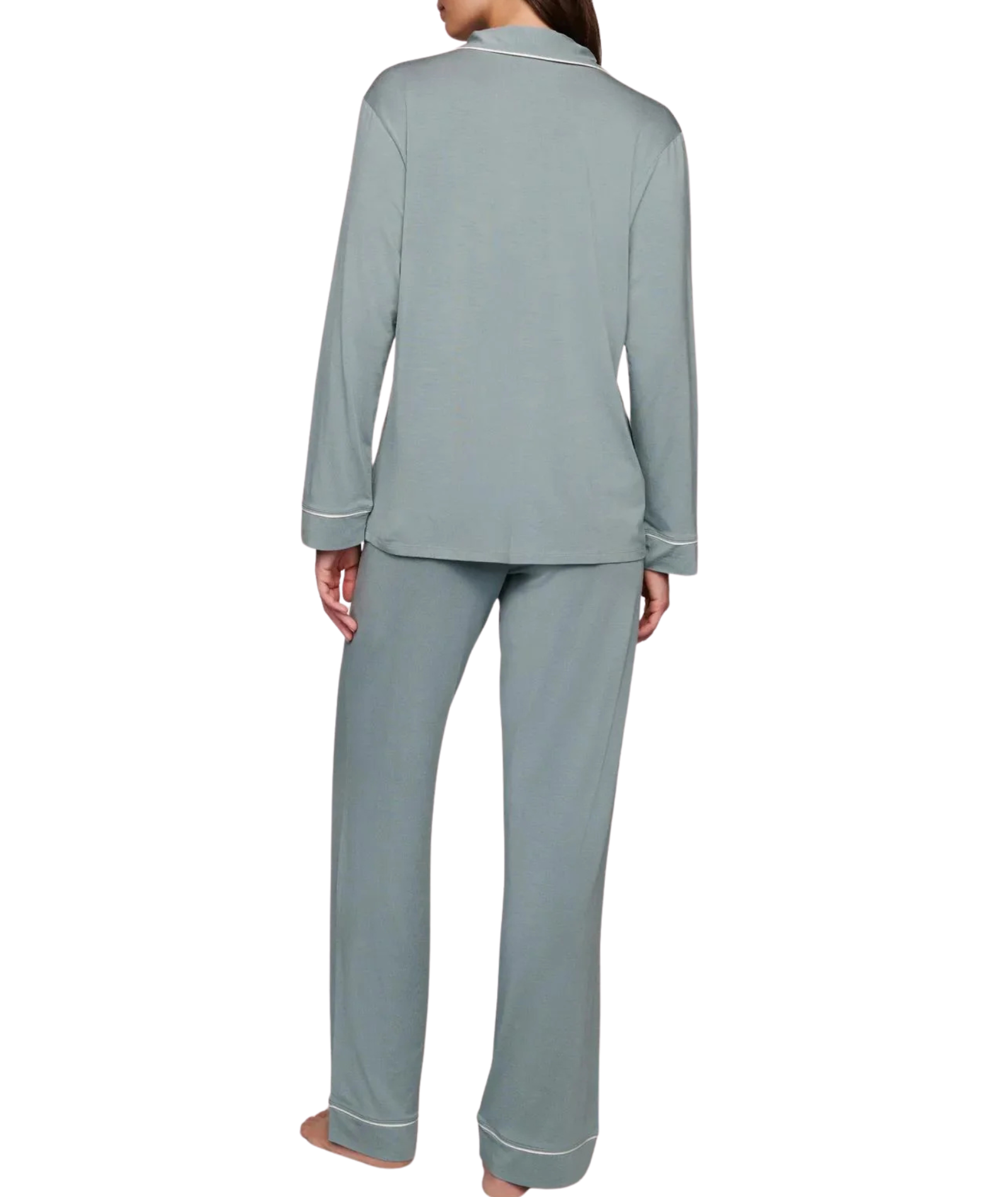 Eberjey Women Gisele Long PJ Set Lead/Ivory Accessories Eberjey