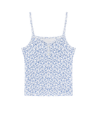 Katie J NYC Girls Blue Mini Toile Hailey Henley Cami Girls Casual Tops Katie J NYC Floral Y/S (7/8)