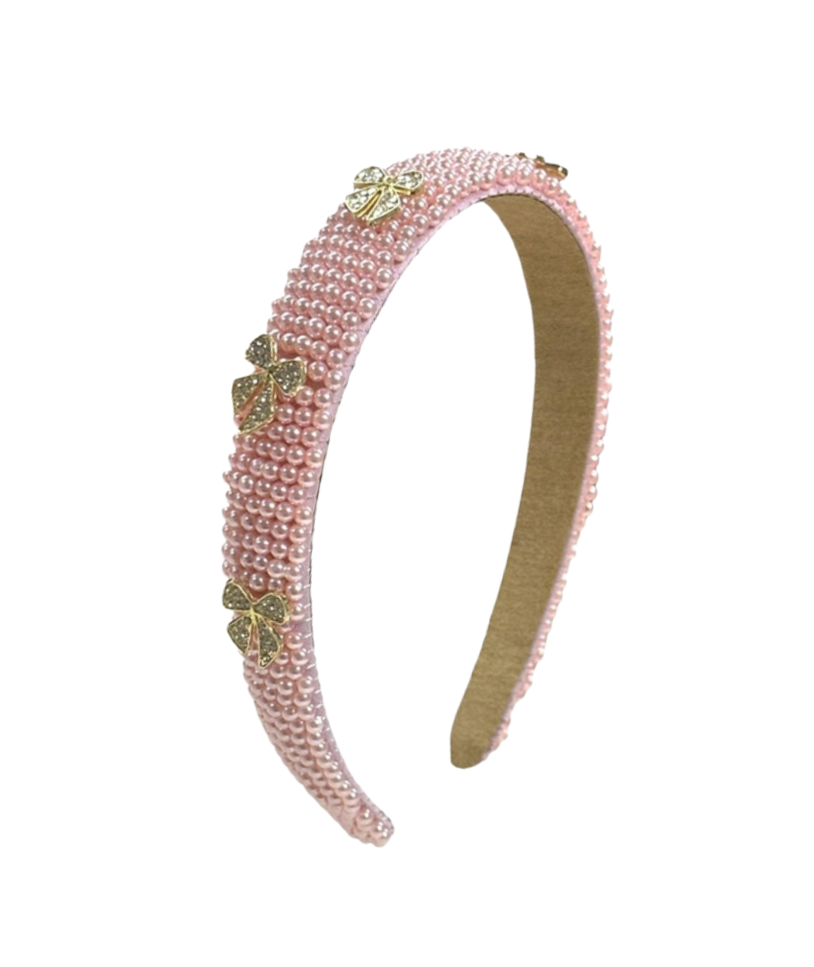 Bari Lynn Headband Pink Pearl Charms Accessories Bari Lynn Pink