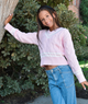 Katie J NYC Girls Zaylee V Neck Varsity Sweater