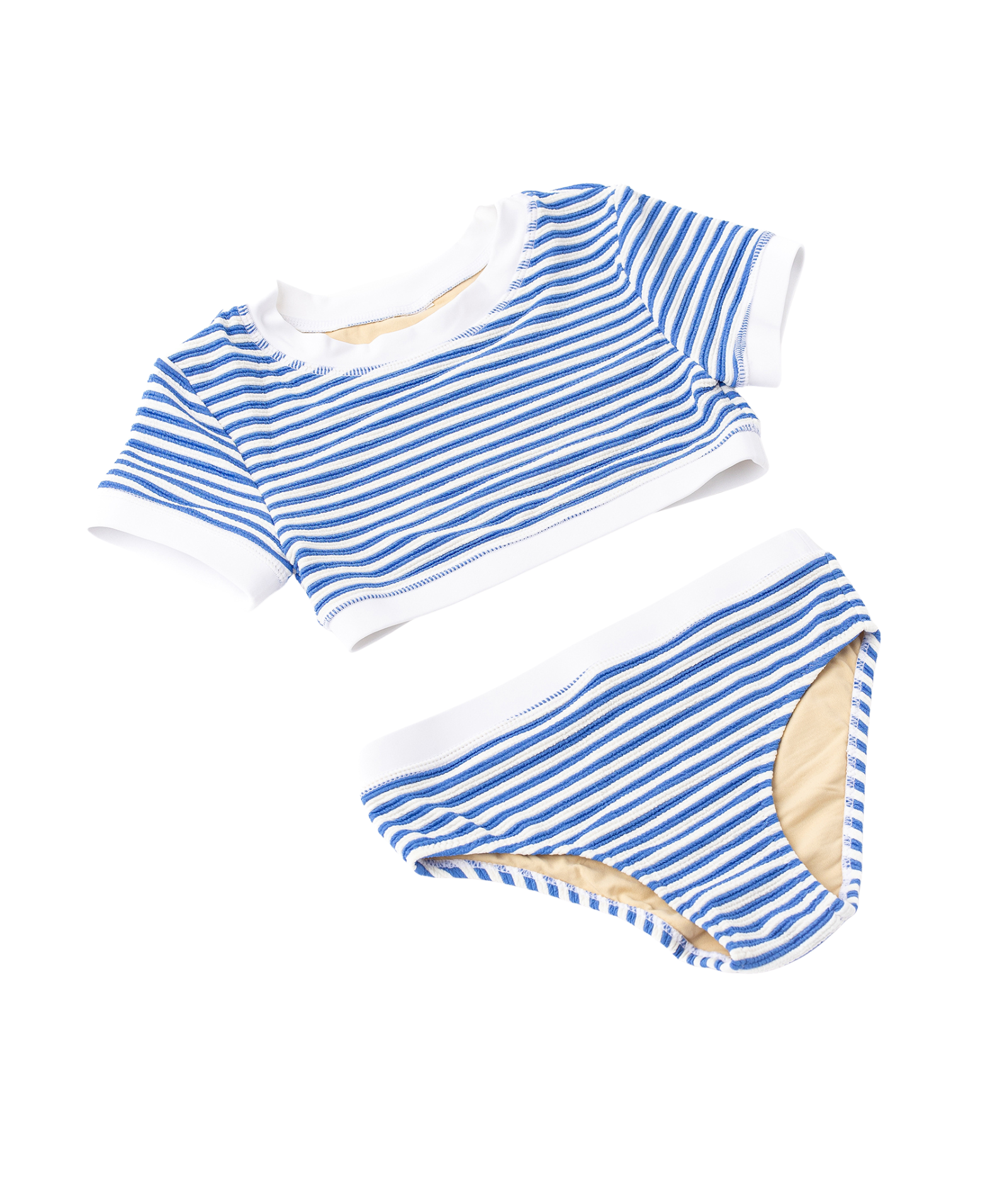 Carys Ribbed Crop 2 Piece Cobalt Striped Accessories Shade Critters