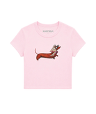 Katie J NYC Girls Fancy Dog Baby Tee Girls Casual Tops Katie J NYC Baby Pink Y/S (7/8)