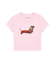 Katie J NYC Girls Fancy Dog Baby Tee Girls Casual Tops Katie J NYC Baby Pink Y/S (7/8)