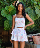 Theme Girls Willow Romantic Rose Satin Skort Girls Casual Bottoms Theme-NYC Floral Y/XS (6X)