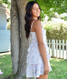 Love Shack Fancy Women Ruffle Mini Skirt Lilac Tide Womens Casual Bottoms Love Shack Fancy