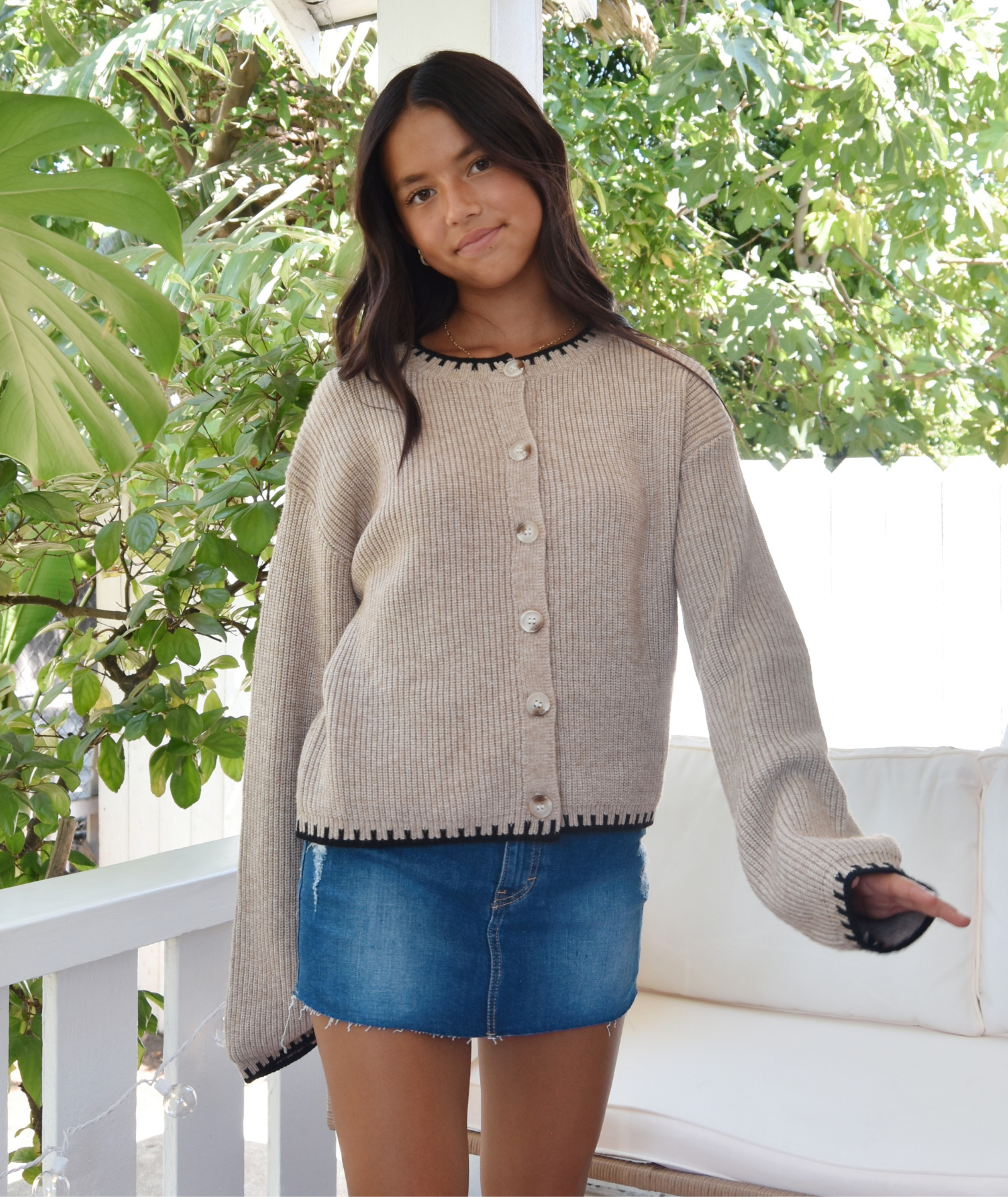 Girls Teen Pre Teen Katie J NYC Miami Mid Wash Denim Skirt