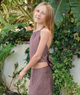 Katie J NYC Girls Anastasia Reversible Halter Top Espresso Polka Dot Bandana