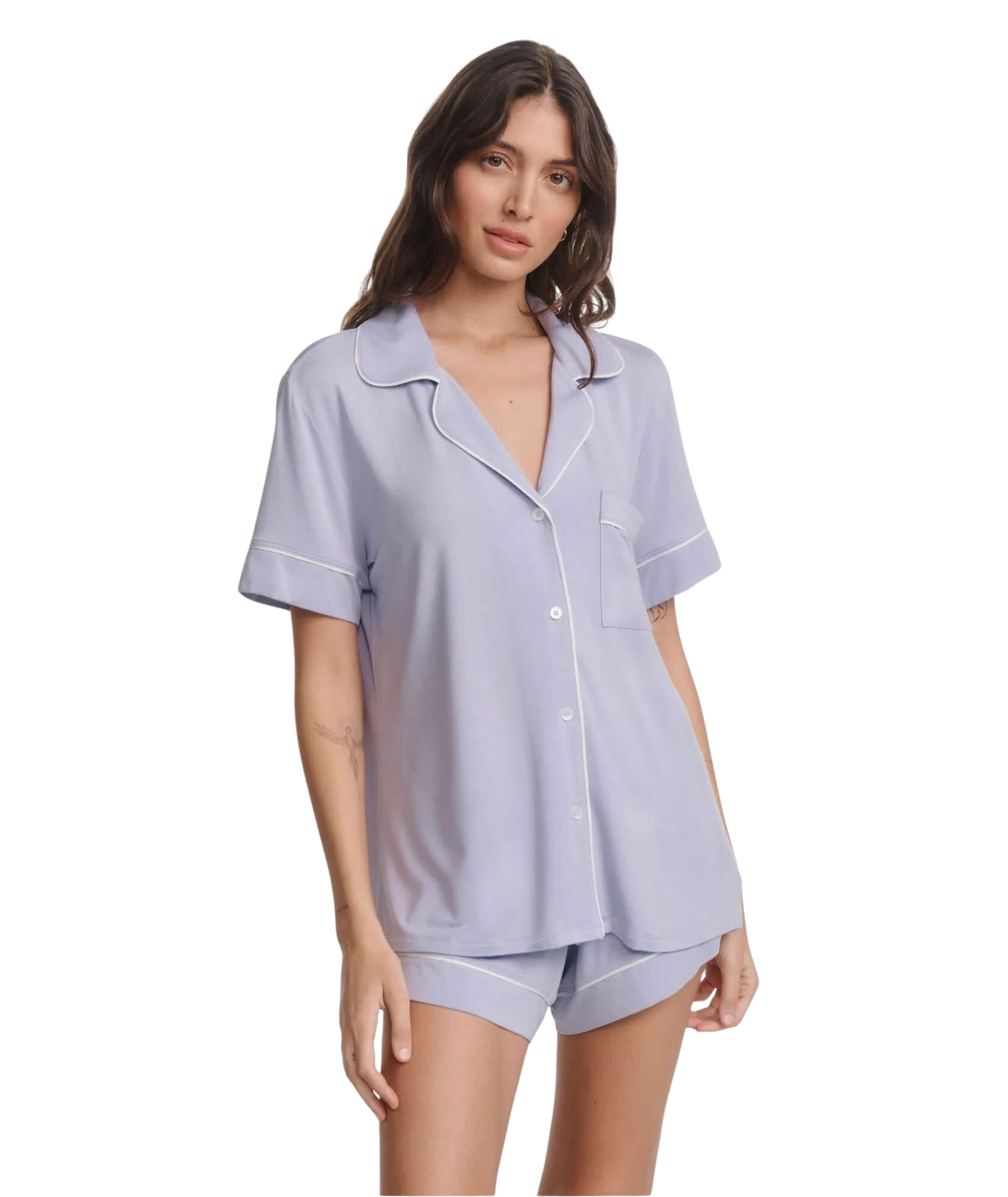 Eberjey Women Gisele Relaxed Shorts Lavender Dusk/Ivory Accessories Eberjey Lavender Juniors/Women XXS