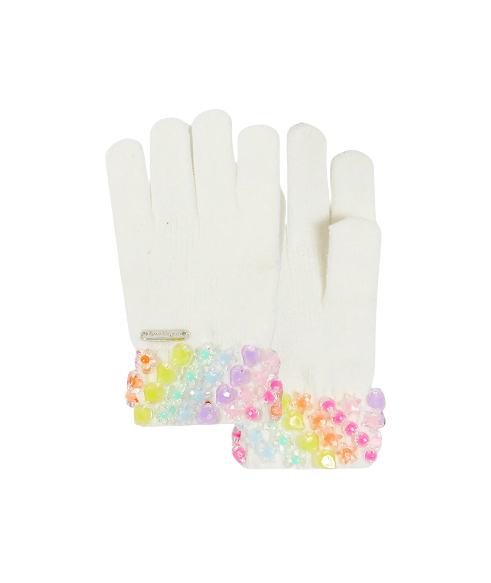 Bari Lynn Cutie Charm Winter Gloves Accessories Bari Lynn Ivory One Size Fits Most (Y/7-Y/14)