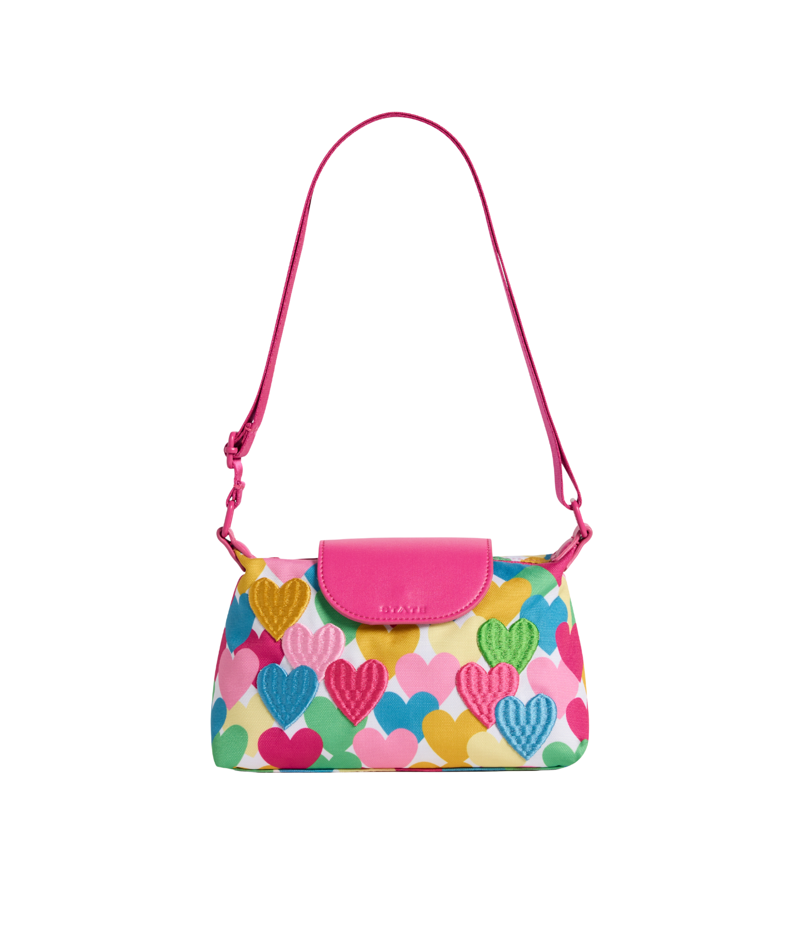 State Bags Chelsea Pouchette Happy Fuzzy Hearts
