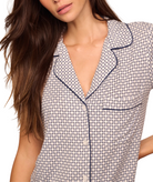 Eberjey Women Gisele Shortie Printed PJ Set Geosphere Grey Accessories Eberjey