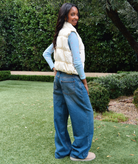 Motel Rocks Women Low Rise Roomy Jeans College Blue Wash Womens Denim Motel Rocks