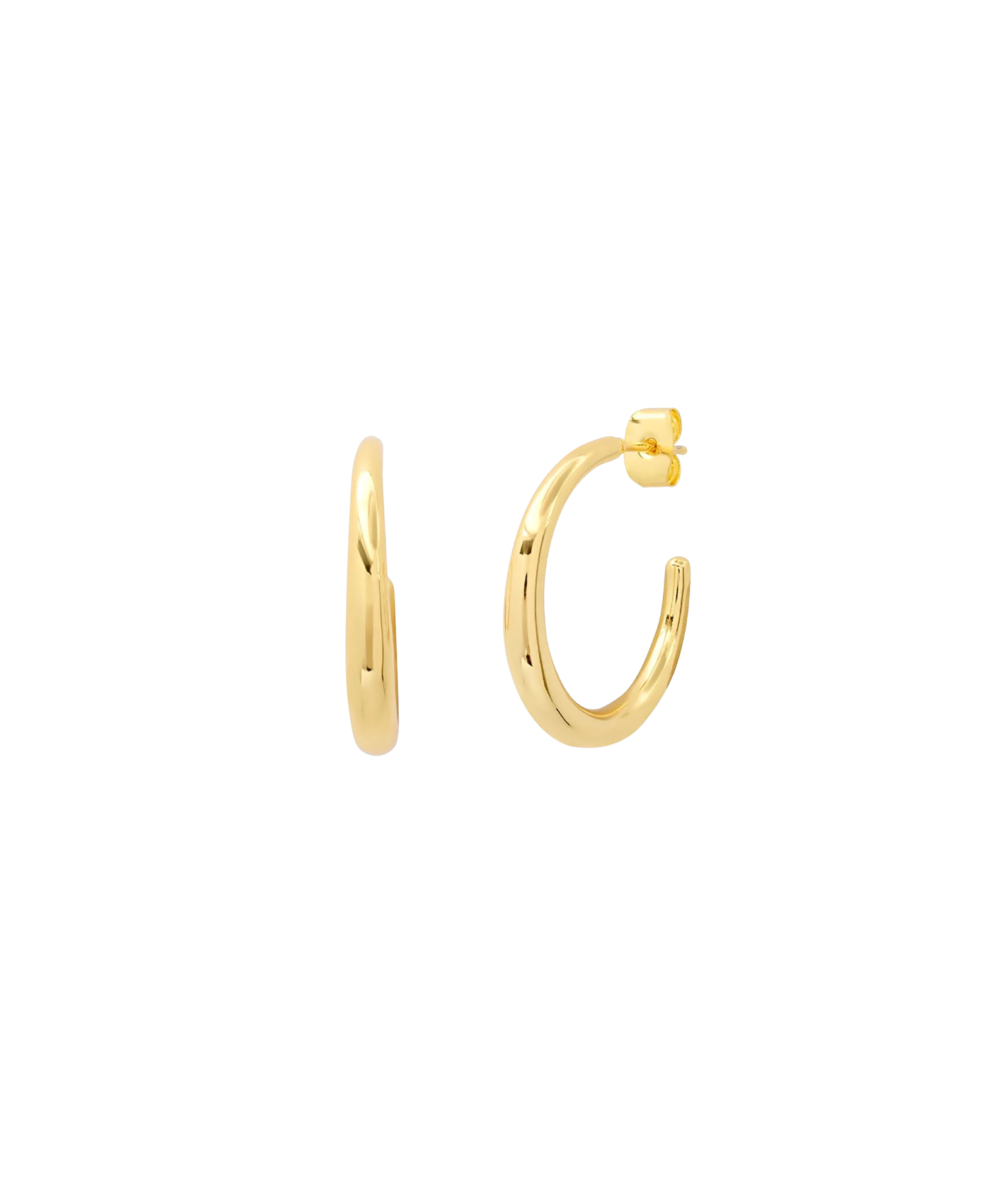 TAI Thin to Thick Small Gold Hoops