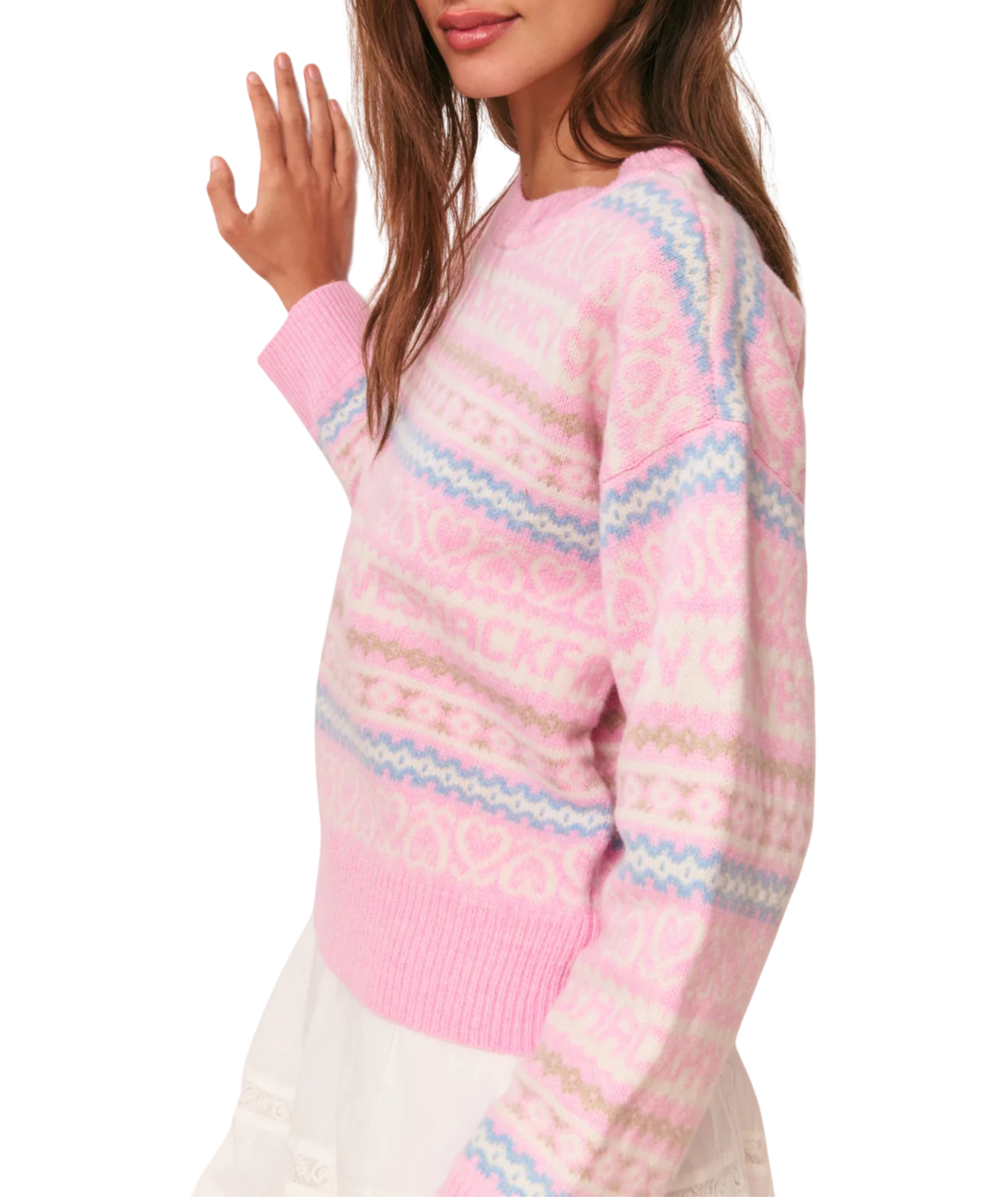 Love Shack Fancy Women Emberly Pullover Peach Dream Womens Casual Tops Love Shack Fancy