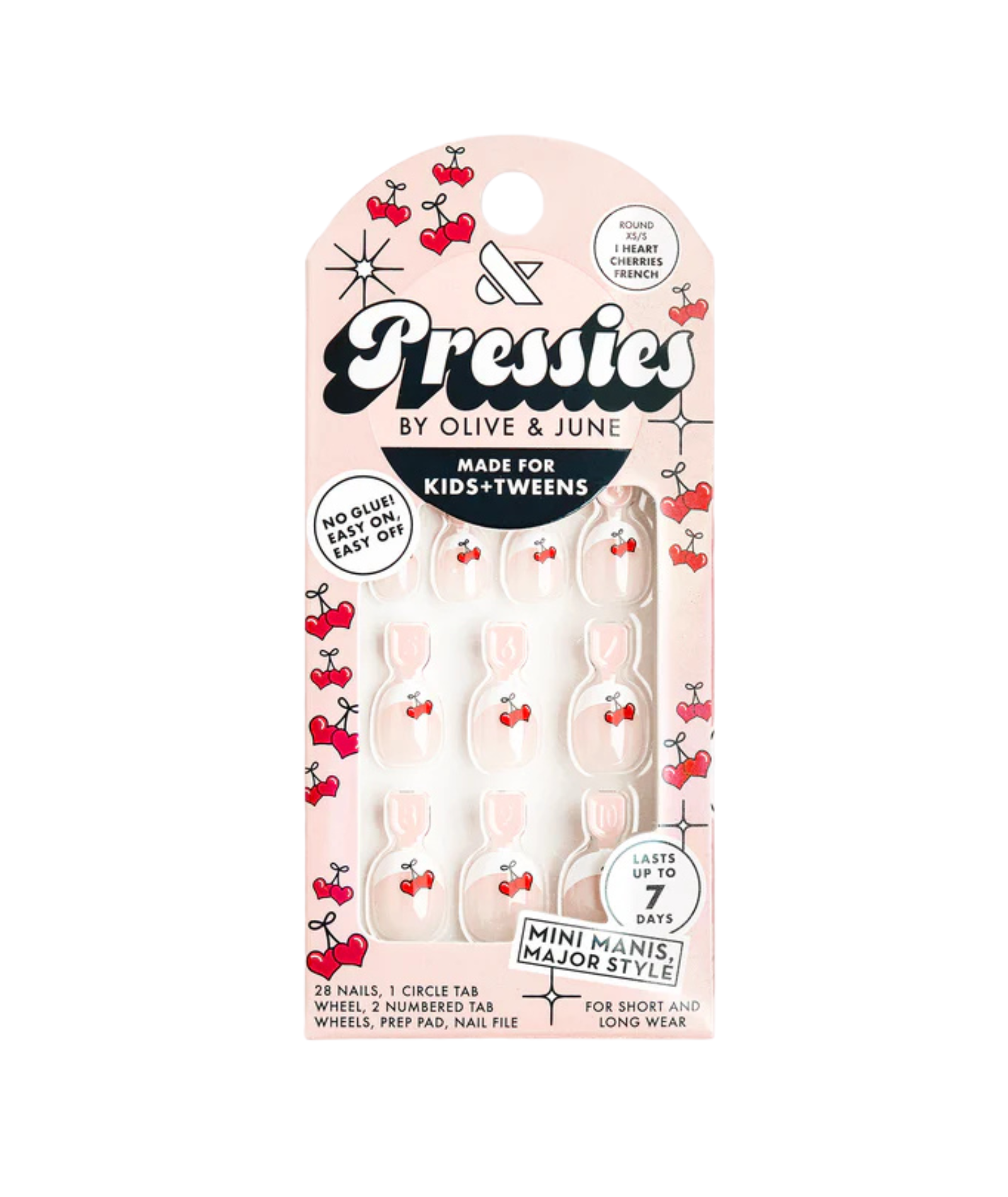 Olive and June Round Pressies I Heart Cherries French Accessories Frankie's Exclusives Multi Y XS/S