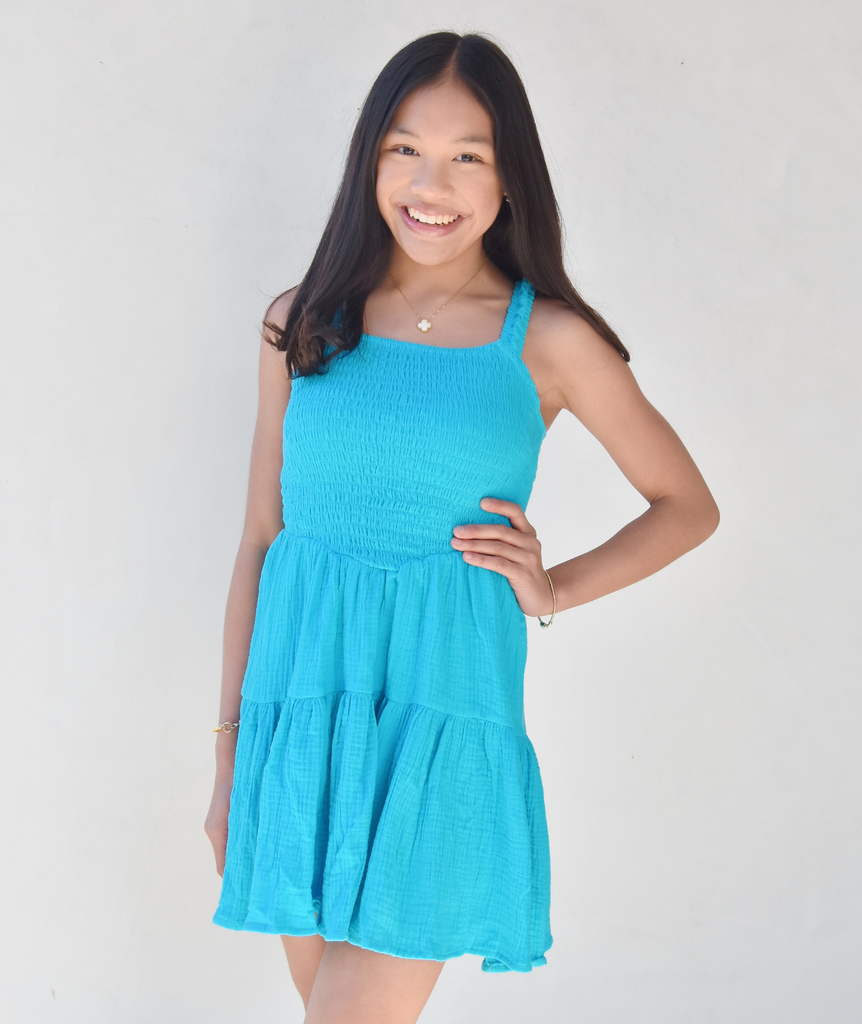 Cute Dresses For Teen Girls Kids Neck Short Sleeve Soild Maxi Skate Dress  Orange 13Y-15Y - Walmart.com