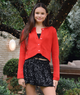 Katie J NYC Girls Piper Cardigan Distressed/seasonal girls Katie J NYC Red Y/S (7/8)