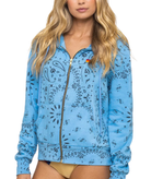Aviator Nation Women Bandana Zip Hoodie Womens Casual Tops Aviator Nation