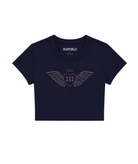 Katie J NYC Girls Angel Baby Tee Girls Casual Tops Katie J NYC Evening Blue Y/S (7/8)