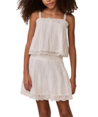 Love Shack Fancy Girls Solena Skirt White Girls Casual Bottoms Love Shack Fancy White Y/S (7/8)