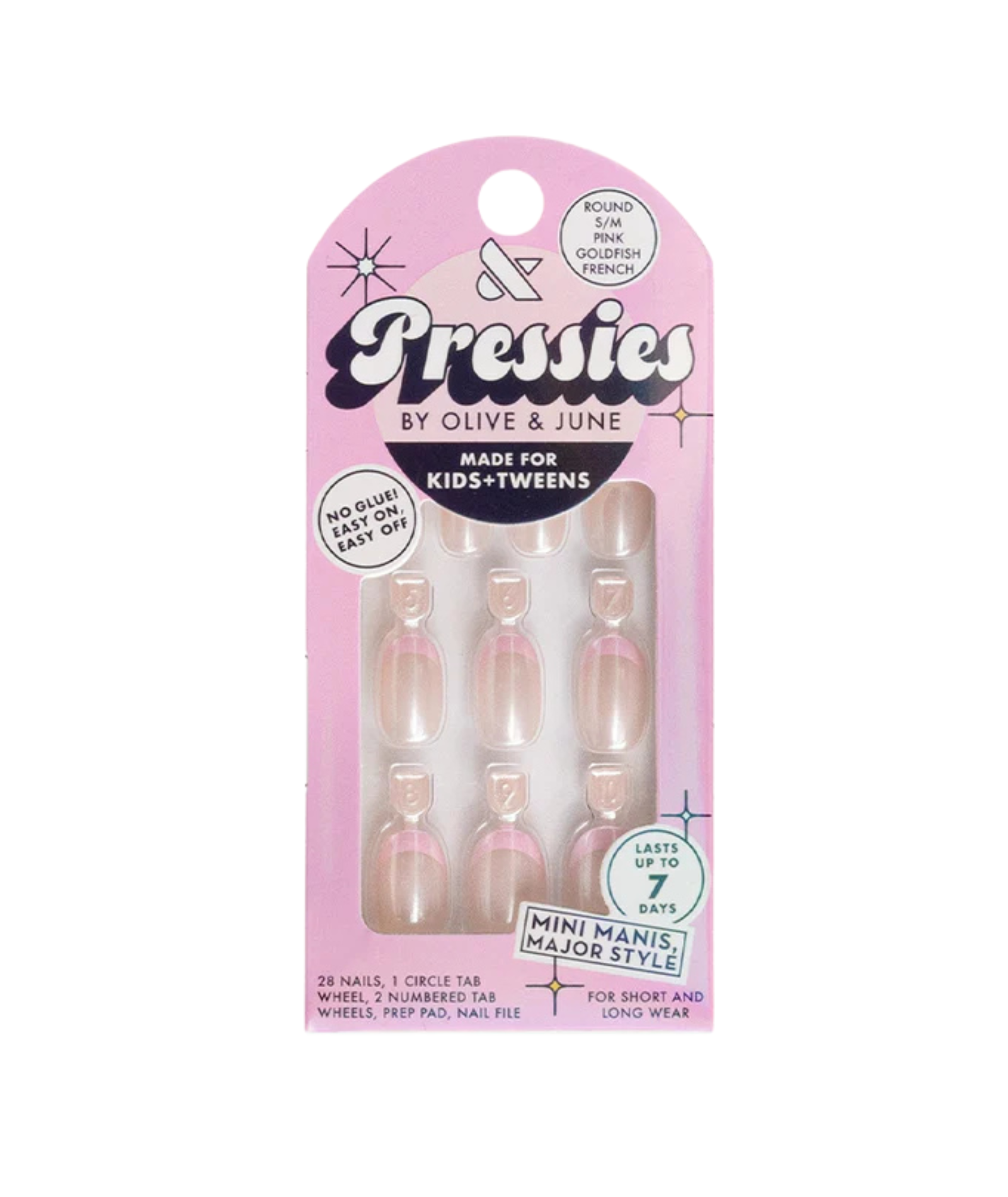 Olive and June Round Pressies Pink Goldfish French Accessories Frankie's Exclusives Multi Y S/M