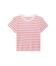 Perfect White Tee Women Everett Jersey Stripe Boxy Crew Tomato Womens Casual Tops Perfect White Tee Striped Juniors/Women XS