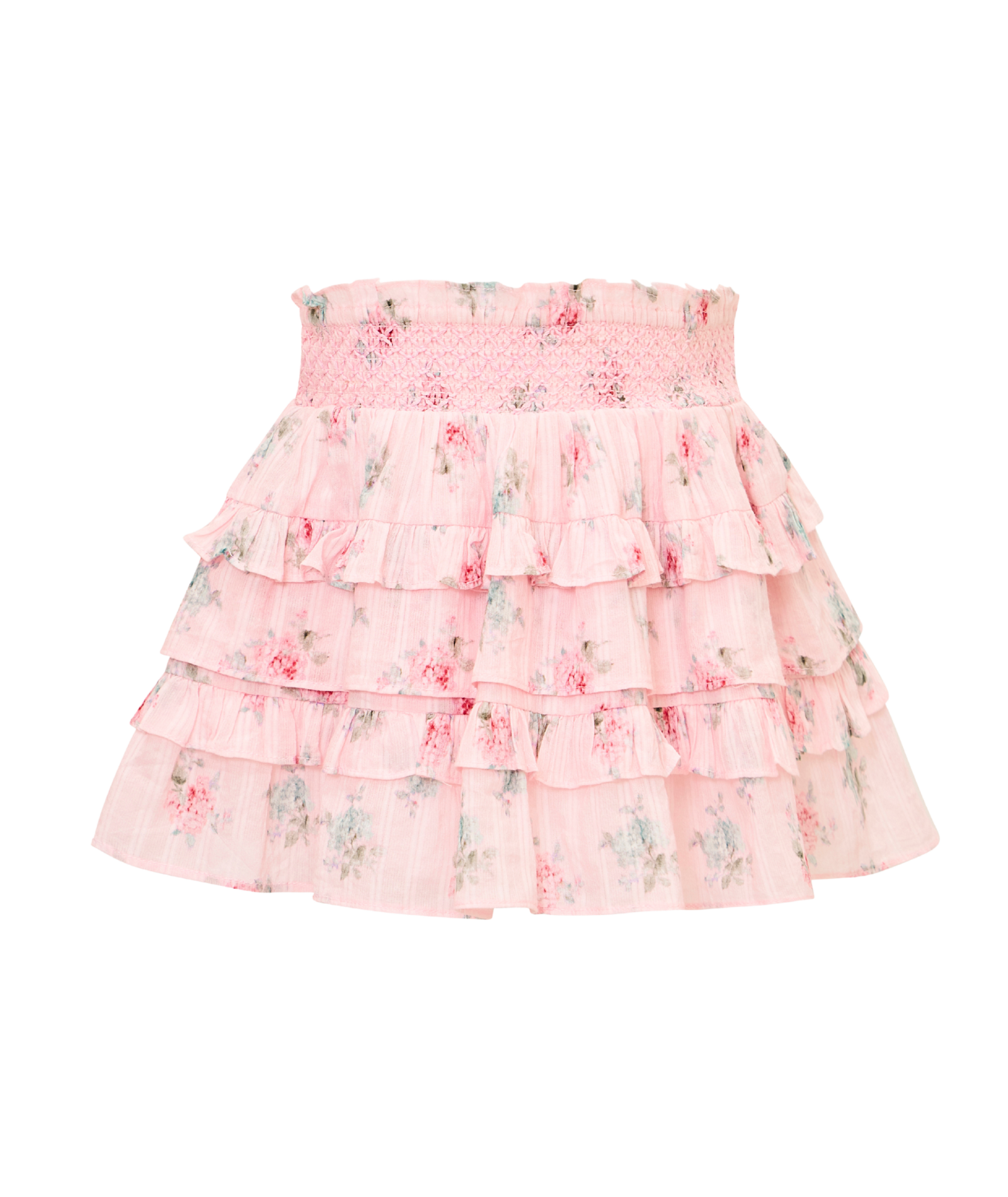 Love Shack Fancy Tween Billie Skirt Eau De Rose Girls Casual Bottoms Love Shack Fancy Floral Y/S (7/8)